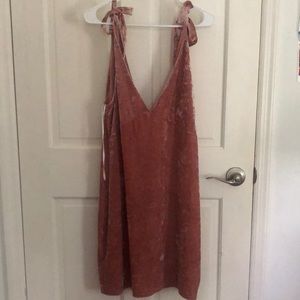 Velvet pink dress